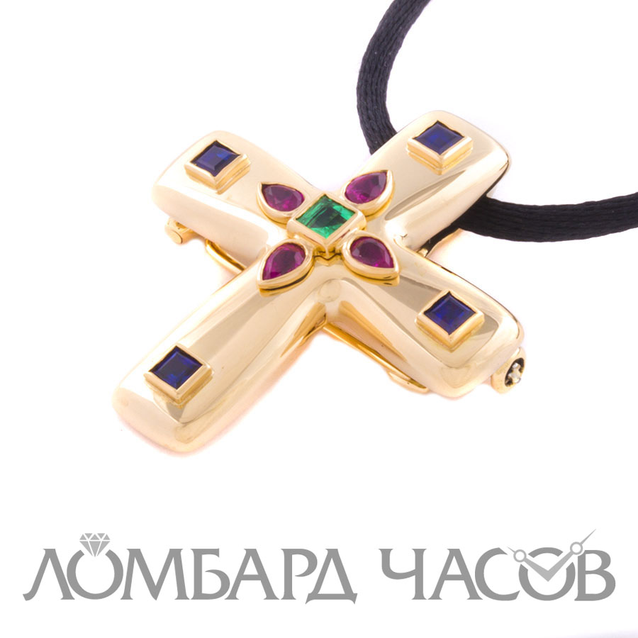 Ювелирное изделие Cartier  
Vizantija Gemstone Cross Pendant & Brooch