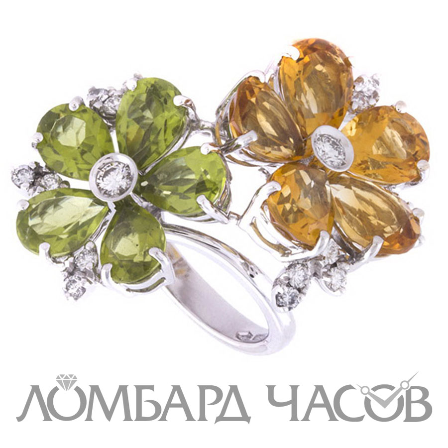 Ювелирное изделие Giorgio Visconti  
кольцо c брилилантами и цитринами