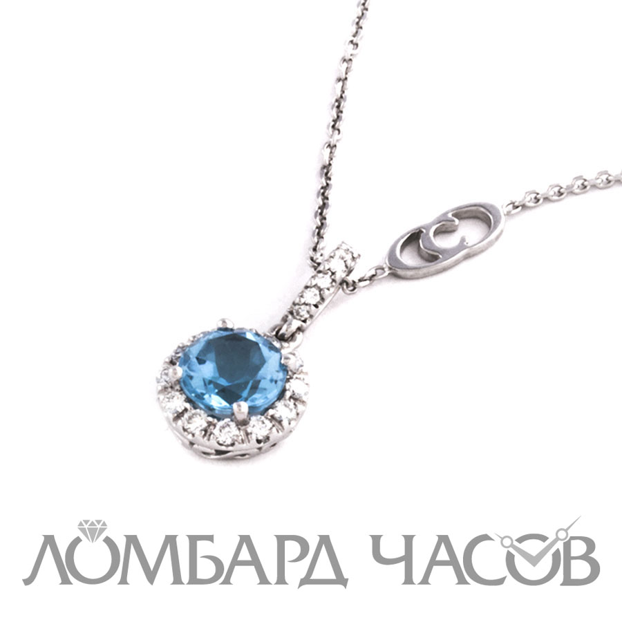 Ювелирное изделие Chimento  
подвеска из белого золота с бриллиантами и топазами