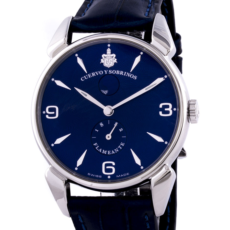 Швейцарские часы Cuervo y Sobrinos  Historiador Power Reserve Flameante Blue Dial