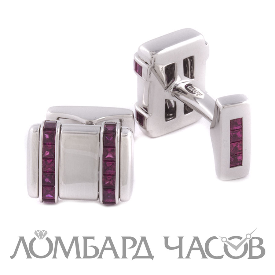 Ювелирное изделие Graff  
запонки из белого золота с рубинами