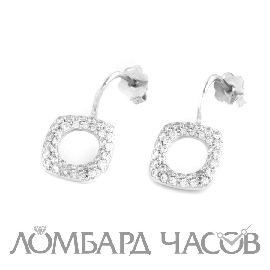 Ювелирное изделие Tiffany & Co  
серьги из белого золота с бриллиантами