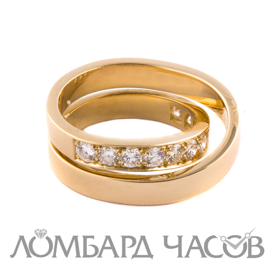 Ювелирное изделие Cartier  Diamond Gold Crossover Ring