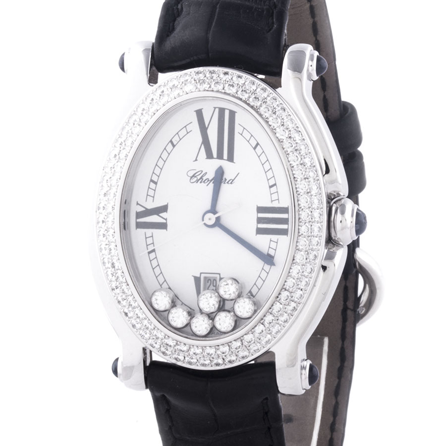 Швейцарские часы Chopard  Happy Sport Oval White Gold