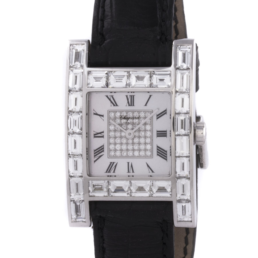 Chopard Your Hour H Watch with Baguette Diamond Bezel 3401