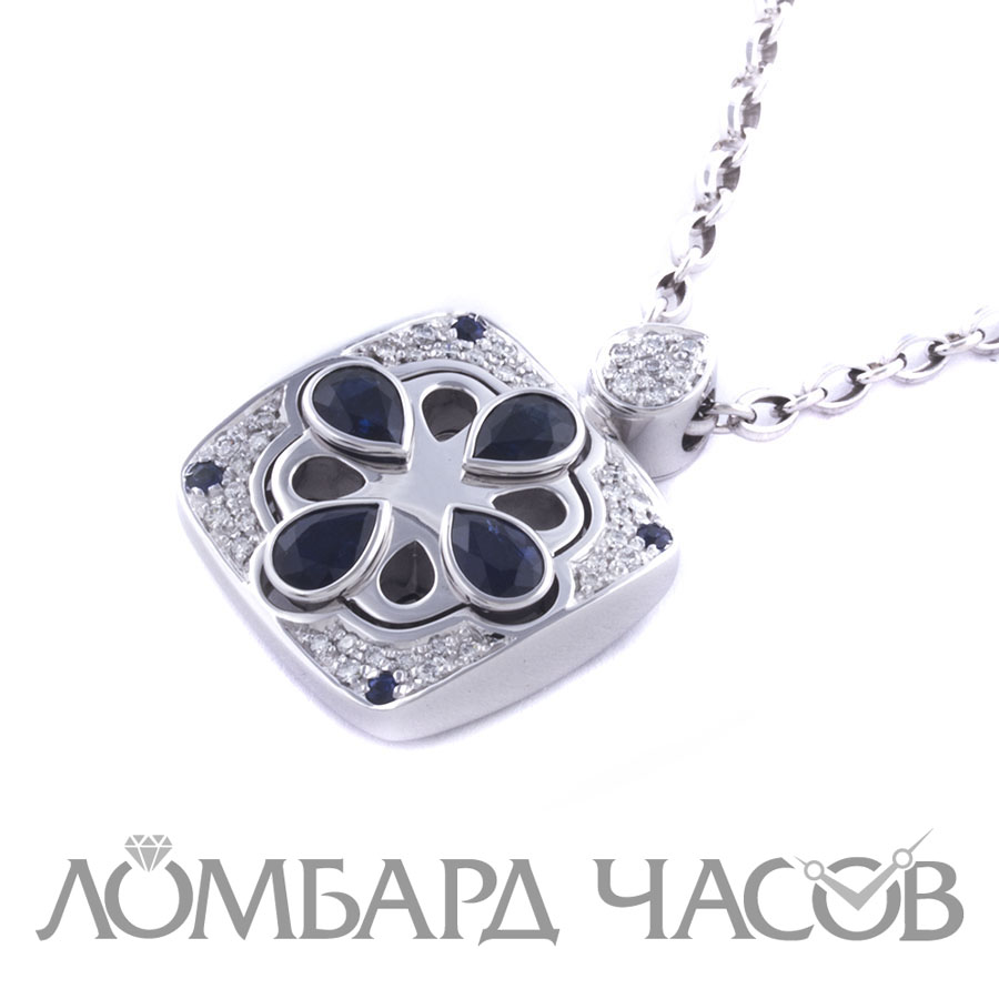 Ювелирное изделие Zancan  подвеска 
с сапфирами и бриллиантами