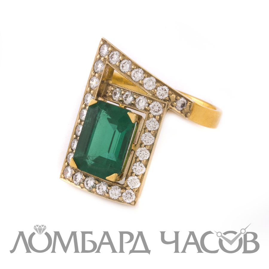 Кольцо No name  с изумрудом 3,21 ct