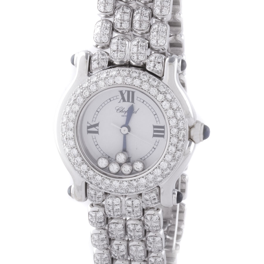 Швейцарские часы Chopard  Happy Sport Diamond White Gold Ladies Watch