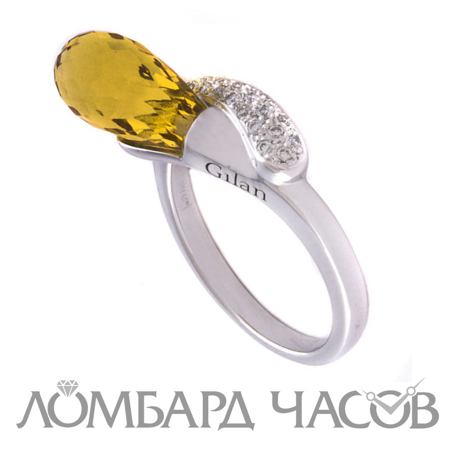 Ювелирное изделие Gilan  Jewellery кольцо с бриллиантами и цитринами