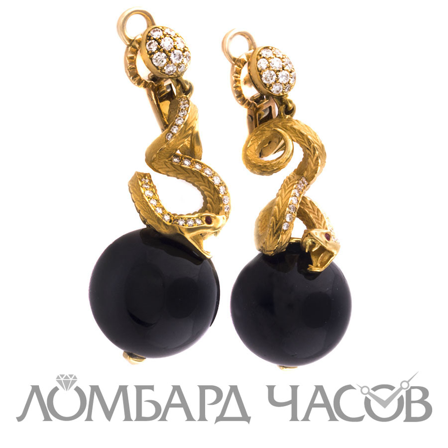 Ювелирное изделие Magerit Joyas Magerit серьги с бриллиантами и ониксом
