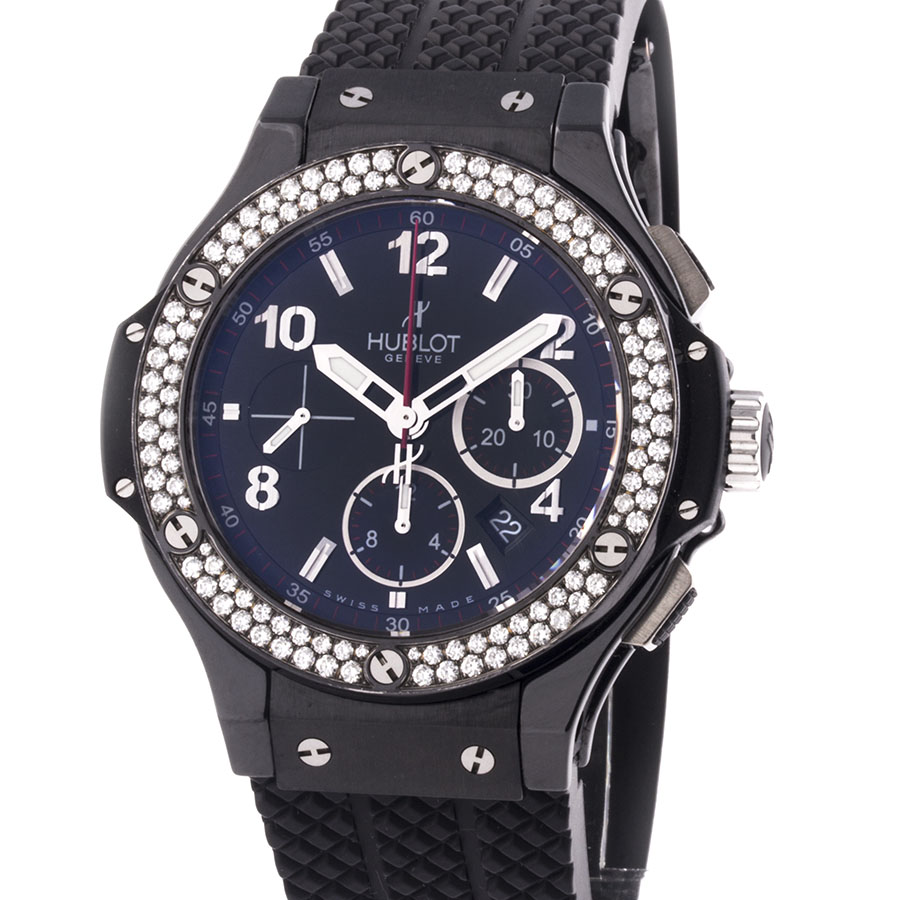 Швейцарские часы Hublot  Big Bang 44mm Ceramic - Black set with Diamonds