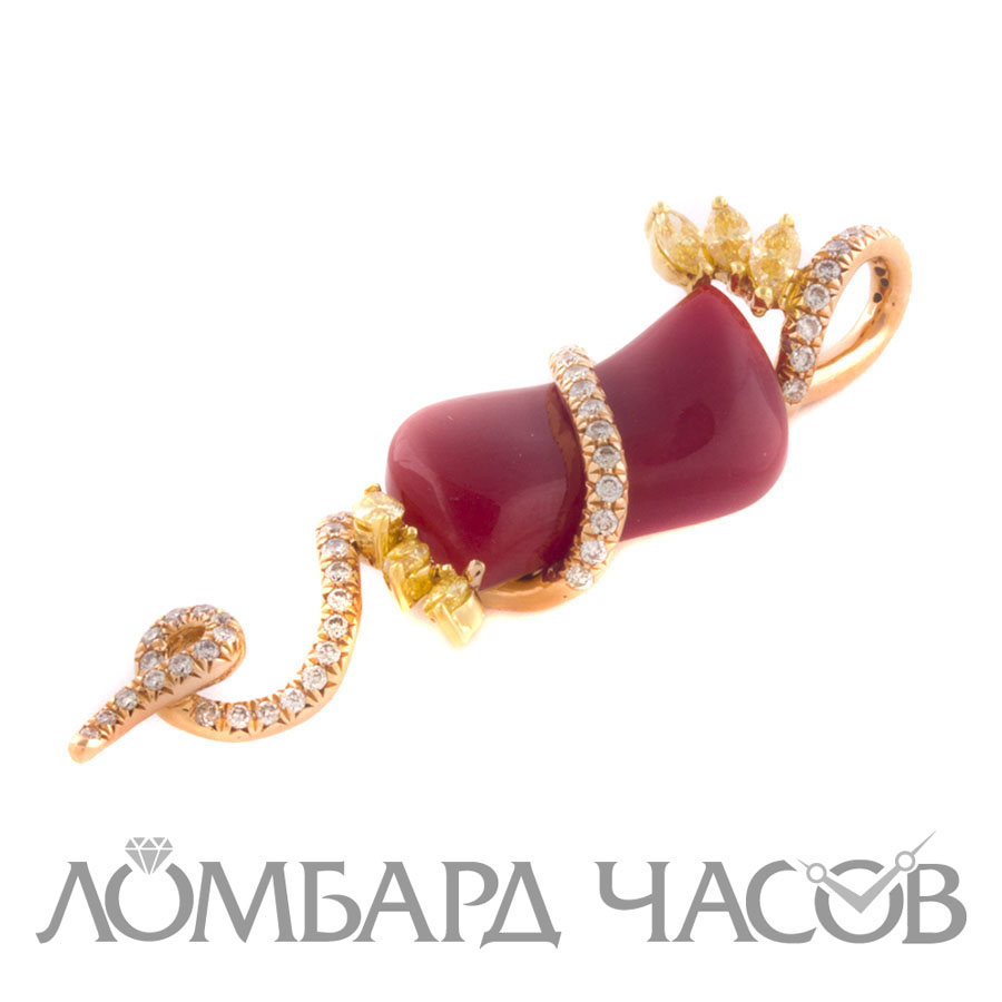 Ювелирное изделие No name Подвеска Damas с кораллом и бриллиантами