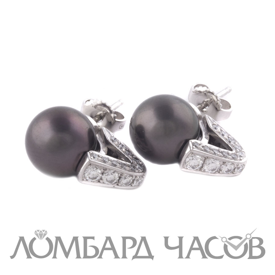 Ювелирное изделие Mikimoto  серьги из 
 платины