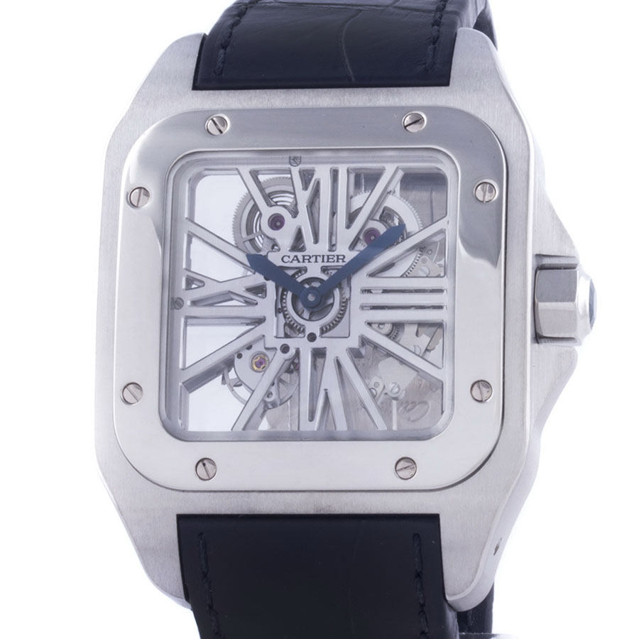 Швейцарские часы Cartier  Santos 100 Skeleton Watch XL Palladium