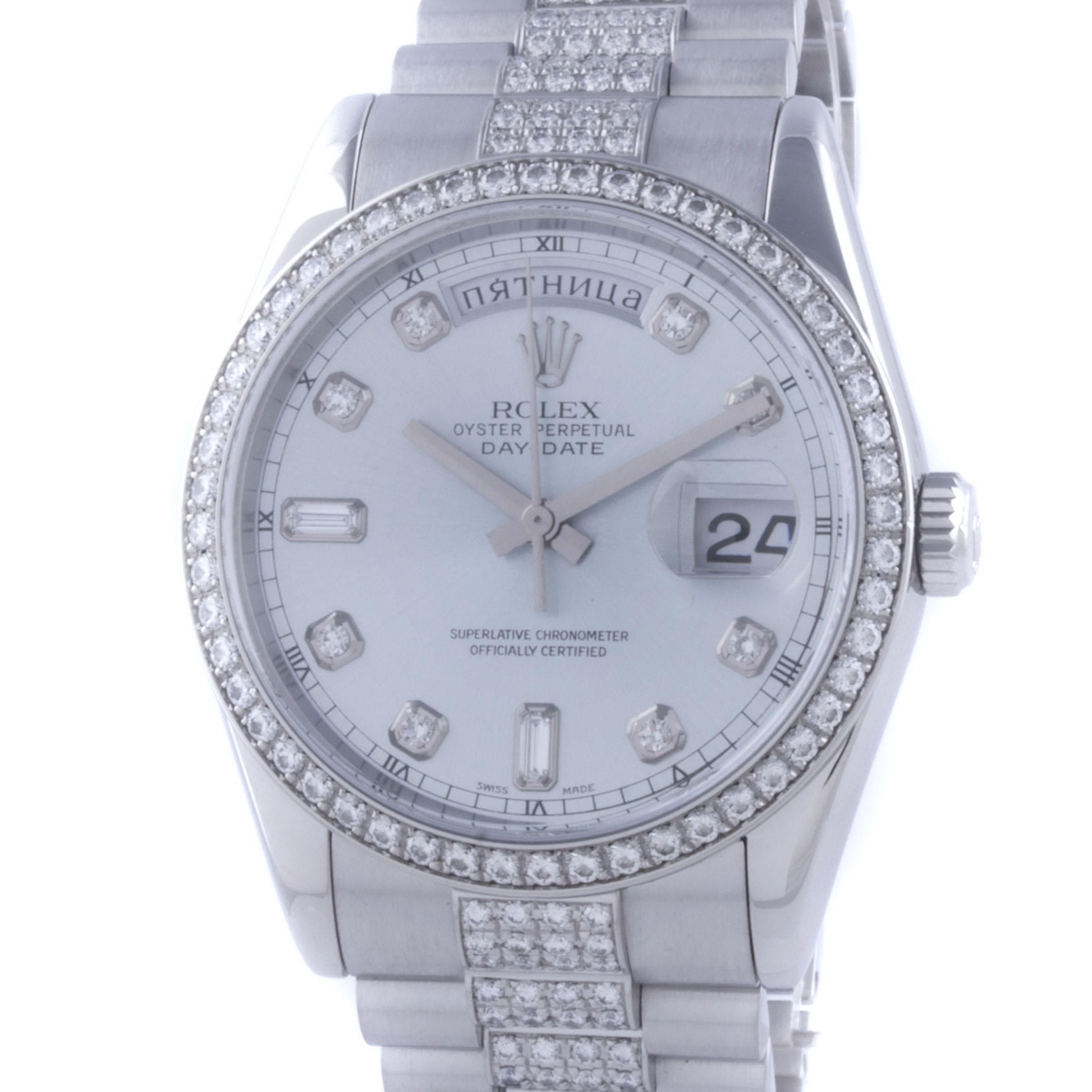 Швейцарские часы Rolex  Oyster Perpetual Day-Date Platinum 36 mm
