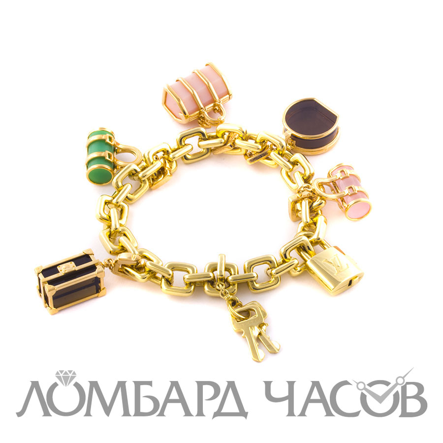 Ювелирное изделие Louis Vuitton  Padlock charm bracelet in 18k yellow gold 153,59 гр.