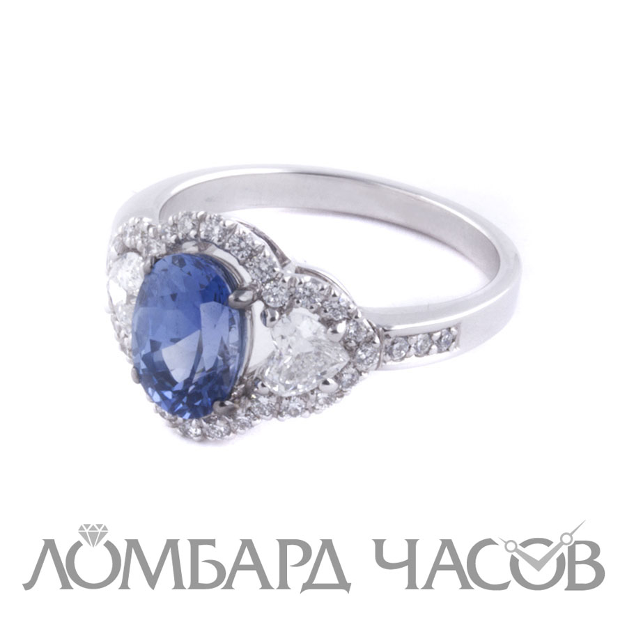 Ювелирное изделие No name Кольцо с сапфиром 2.31 ct. и бриллиантами