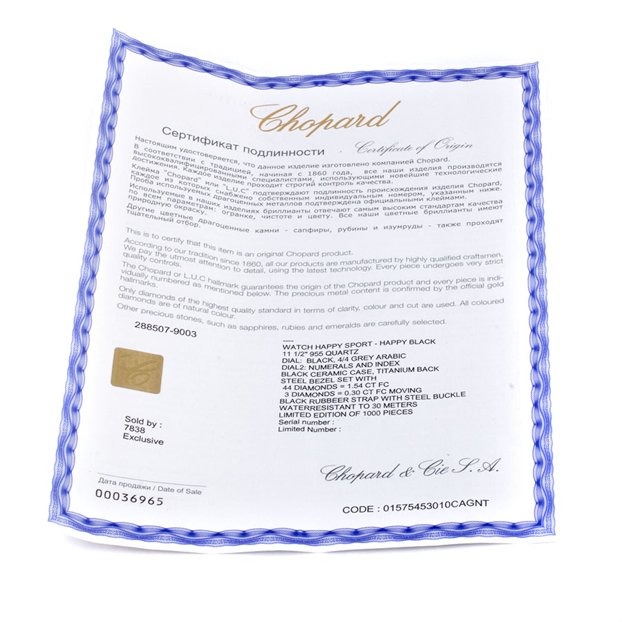 Chopard origin hot sale
