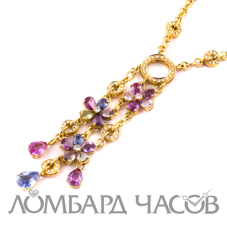 Ювелирное изделие Bvlgari  Flower Multicolor Sapphire Necklace