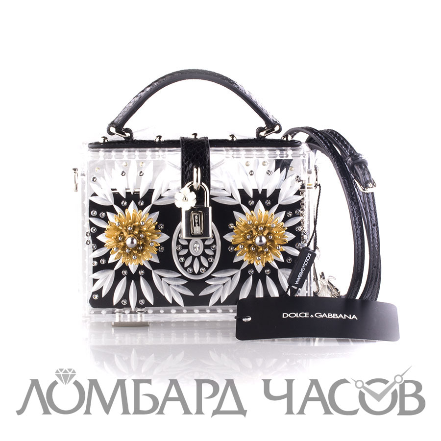 Аксессуар Dolce & Gabbana  Snakeskin Strass Shoulder Bag Clutch