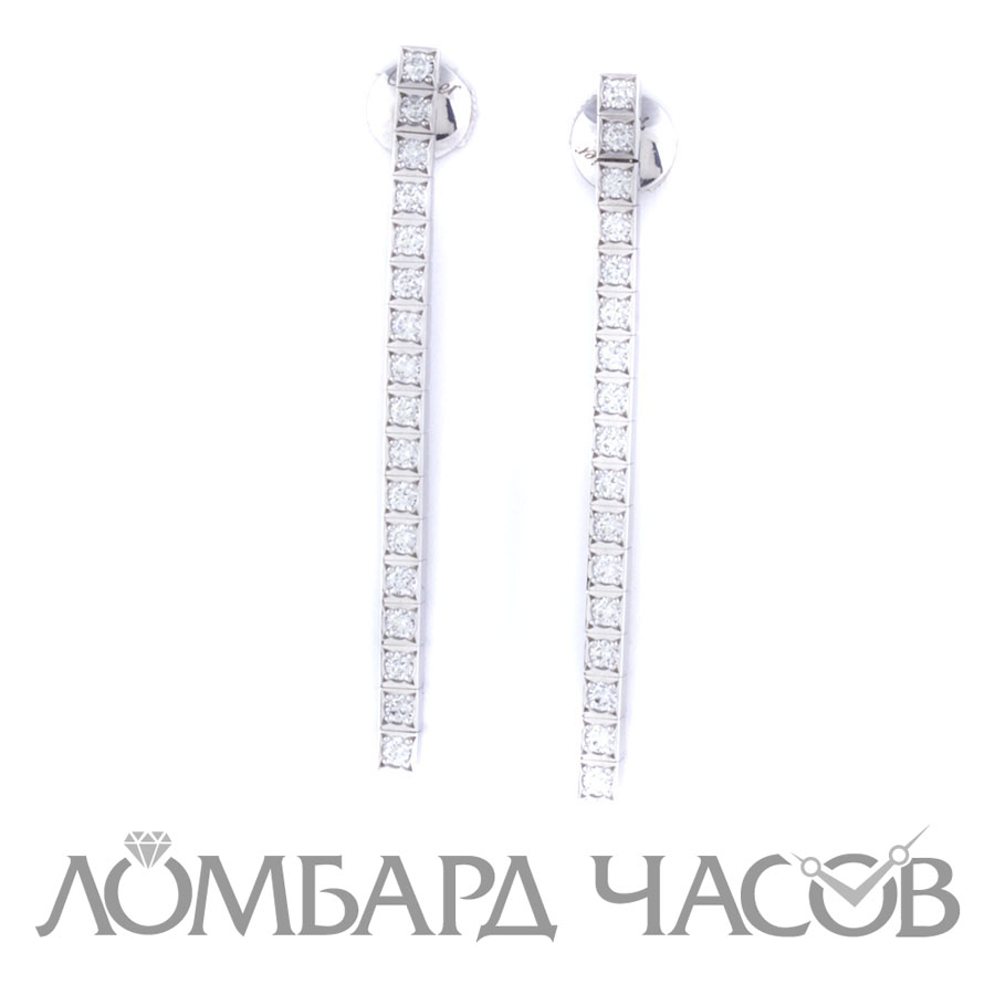 Ювелирное изделие Cartier  Lanieres Diamond Earrings 18k White Gold