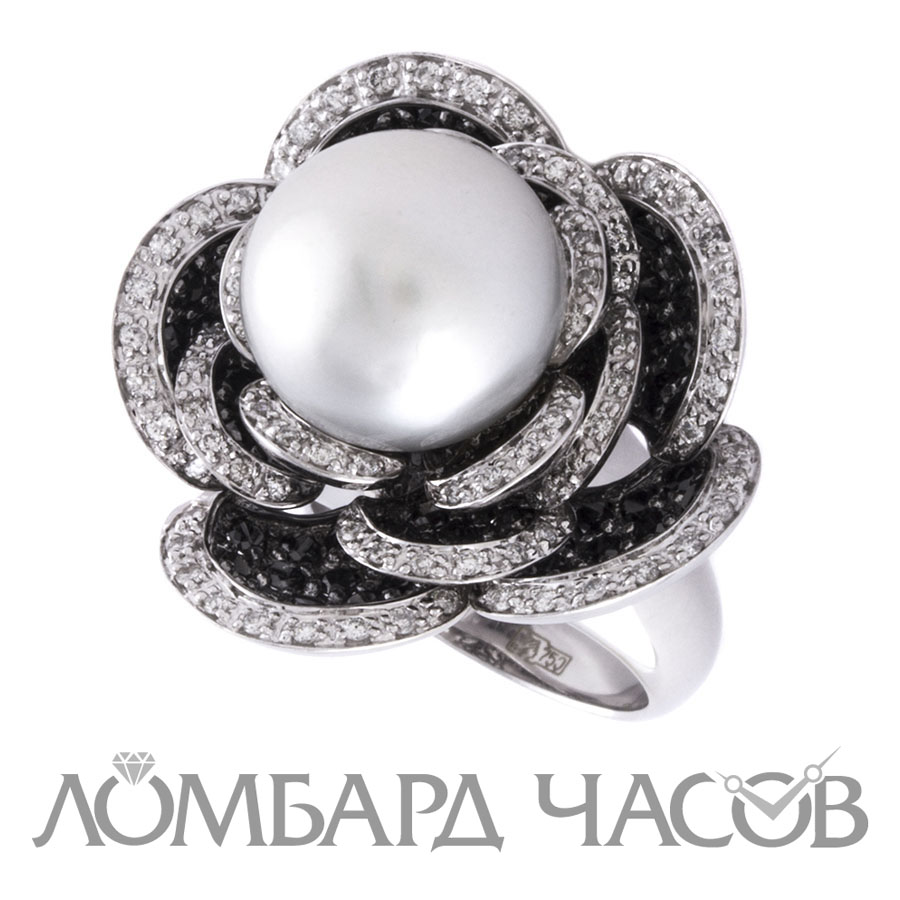 Ювелирное изделие B.A. Jewelry  кольцо с бриллиантами и жемчугом