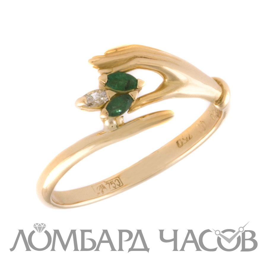 Кольцо Carrera y Carrera  с изумрудами