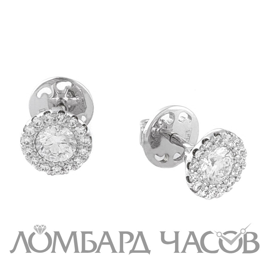 Серьги No name Пусеты по 0.34 ct GIA