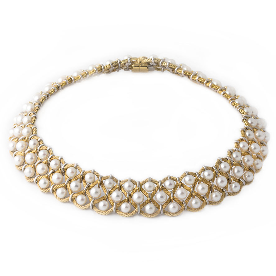 Колье Buccellati Rete Pearl Collar Necklace
