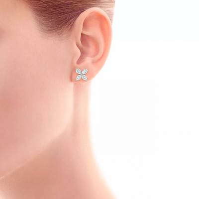 Пусеты Tiffany & Co Victoria Diamond Medium Stud Platinum