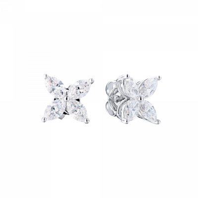 Пусеты Tiffany & Co Victoria Diamond Medium Stud Platinum