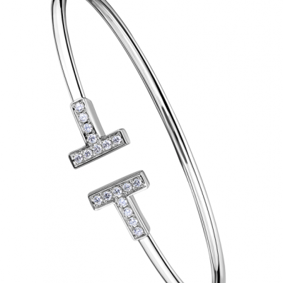 Браслет Tiffany & Co T Wire White Gold & Diamonds
