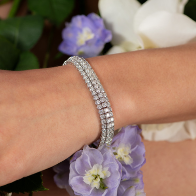 Браслет Mercury  Classic White Gold Diamonds Bracelet