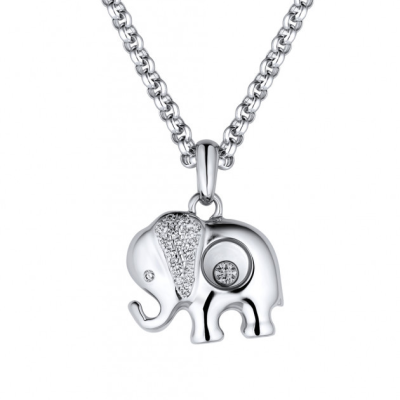 Подвеска Chopard Happy Diamonds Elephant White Gold