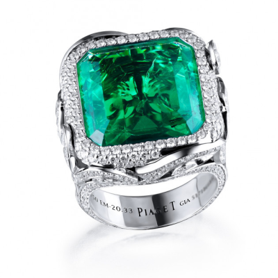 Кольцо No name  с изумрудом 12,5 ct Vivid Bluish Green/VVS