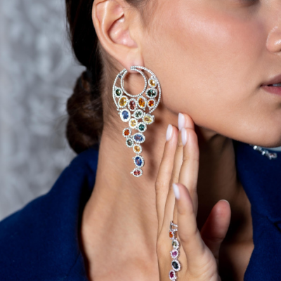 Серьги Jacob & Co. Jacob & Co Cascata Collection Diamond Earrings
