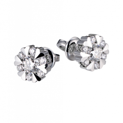 Пусеты GIA 0,50 ct I/VS2 - 0.51 ct I/VVS1 White Gold