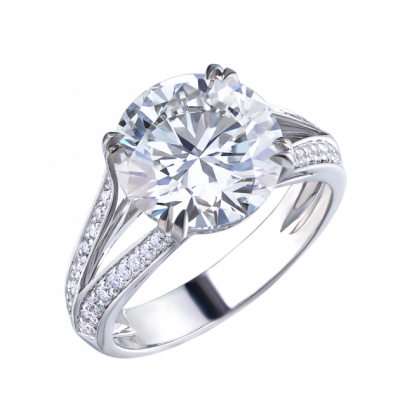 Кольцо Ralfdiamonds 5,01 ct L/SI1 Round Diamond White Gold
