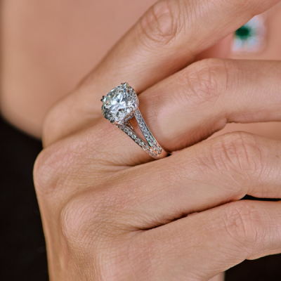 Кольцо Ralfdiamonds 5,01 ct L/SI1 Round Diamond White Gold