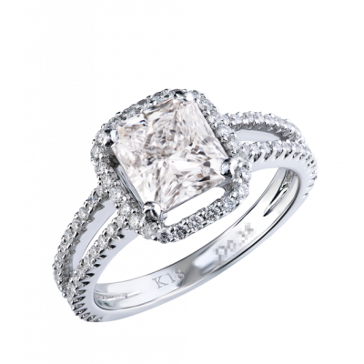 Кольцо No name 2,00 ct D/SI1 Radiant Cut Diamond