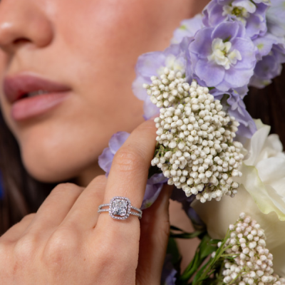 Кольцо No name 2,00 ct D/SI1 Radiant Cut Diamond