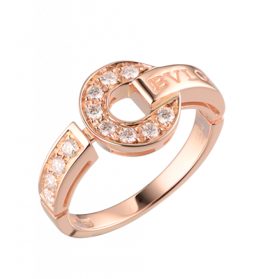 Кольцо Bvlgari - Rose Gold Diamonds