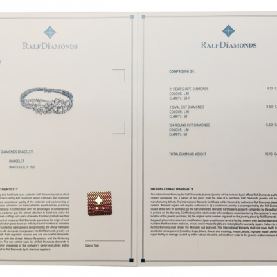 Браслет Ralfdiamonds Round & Pear & Oval Diamond 10,10 ct