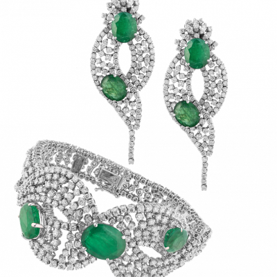 Комплект Ralfdiamonds 23.78 ct Natural Diamonds & 35.9 ct Natural Emerald