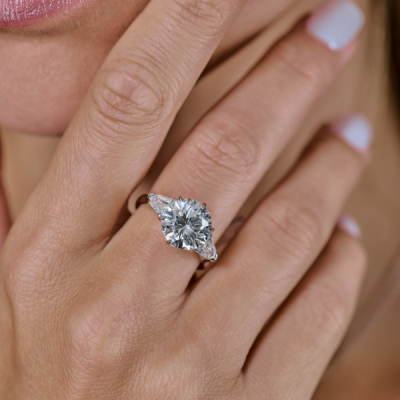 Кольцо GIA 4,65 ct F/SI1 Round Brilliant