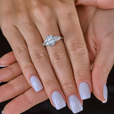Кольцо GIA 4,65 ct F/SI1 Round Brilliant