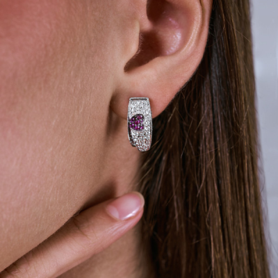 Серьги Ralfdiamonds Sapphire & Diamonds Hearts