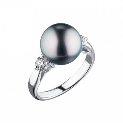 Кольцо Mikimoto Black South Sea Cultured Pearl Classic 11,0 мм
