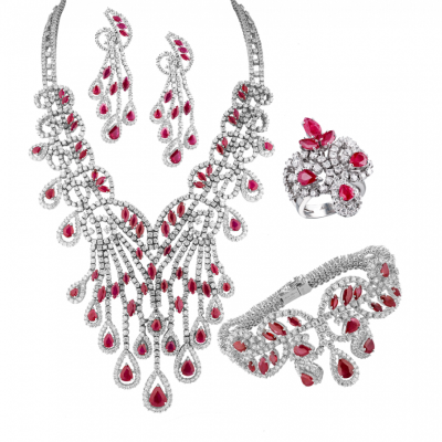 Комплект Arte Diore 52.40 ct Natural Diamonds & 44.35 ct Natural Ruby