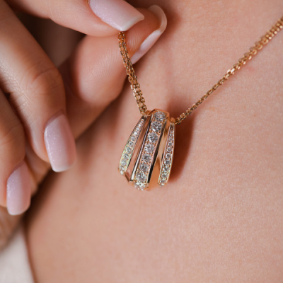 Подвеска Chopard La Strada Rose Gold Diamonds